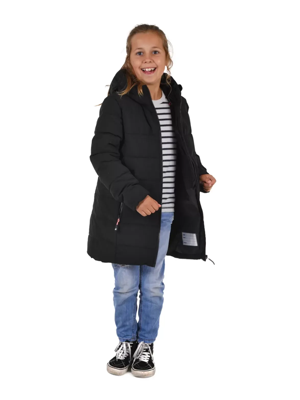 Confetti Longline Faux Down Jacket