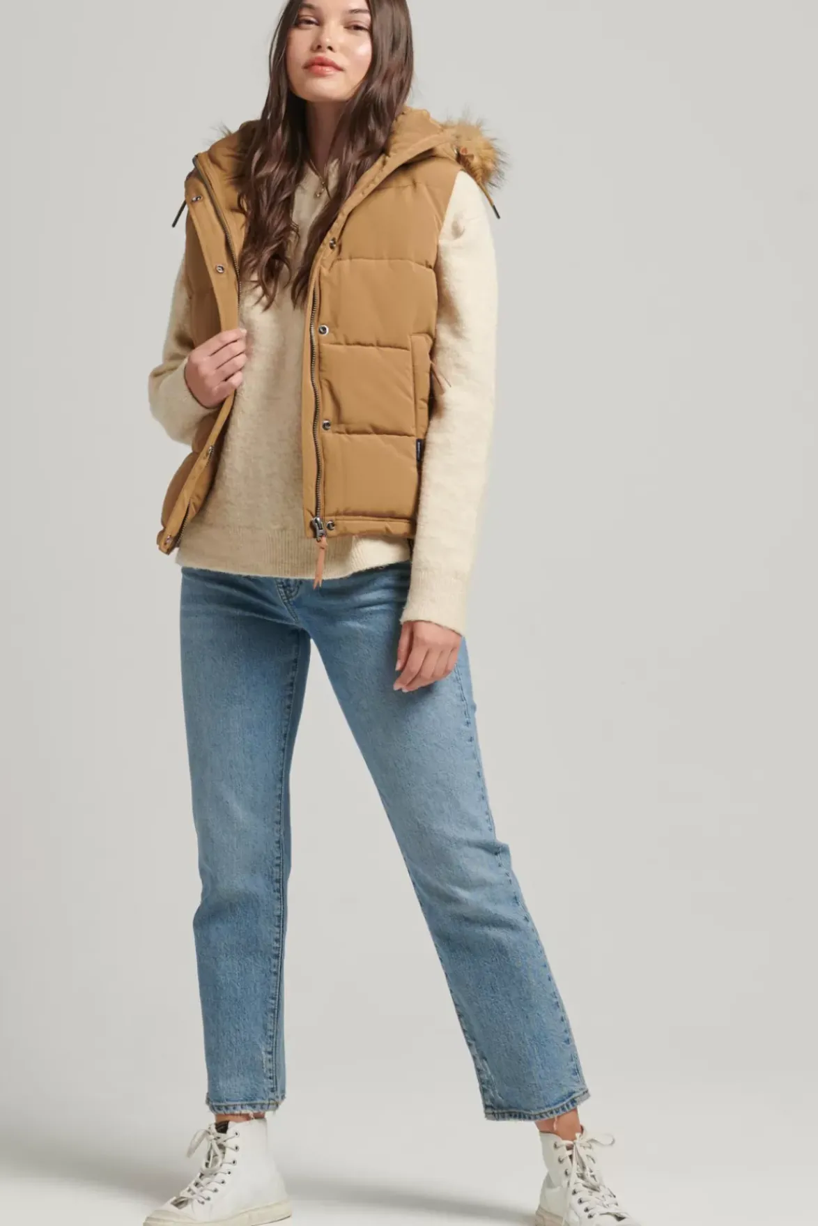 Superdry Vintage Everest Faux Fur Gilet